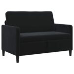 vidaXL Sofa s úložným priestorom Čierna 122 x 78 x 87 cm Polyester – Obrázok 2