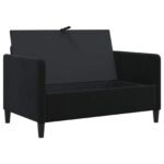 vidaXL Sofa s úložným priestorom Čierna 122 x 78 x 87 cm Polyester – Obrázok 4