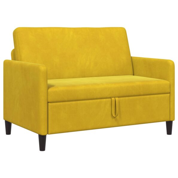 vidaXL Sofa s úložným priestorom Žltá 122 x 78 x 87 cm Polyester – Obrázok 2
