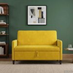 vidaXL Sofa s úložným priestorom Žltá 122 x 78 x 87 cm Polyester – Obrázok 3