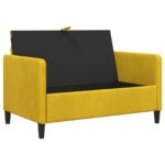 vidaXL Sofa s úložným priestorom Žltá 122 x 78 x 87 cm Polyester – Obrázok 4