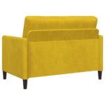 vidaXL Sofa s úložným priestorom Žltá 122 x 78 x 87 cm Polyester – Obrázok 5