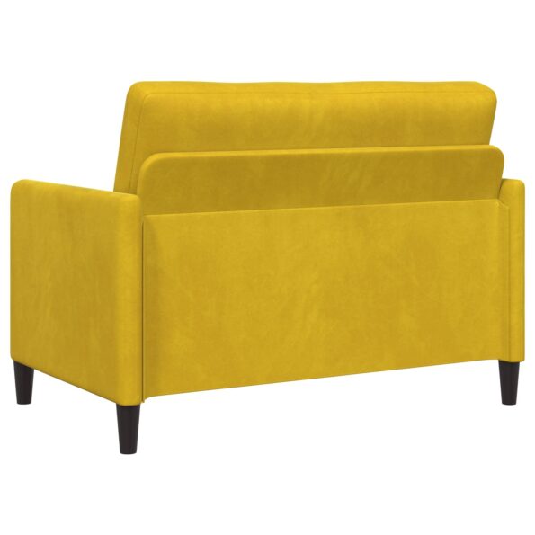 vidaXL Sofa s úložným priestorom Žltá 122 x 78 x 87 cm Polyester – Obrázok 5