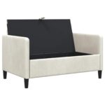 vidaXL Sofa s úložným priestorom Krémová 122 x 78 x 87 cm Polyester – Obrázok 4