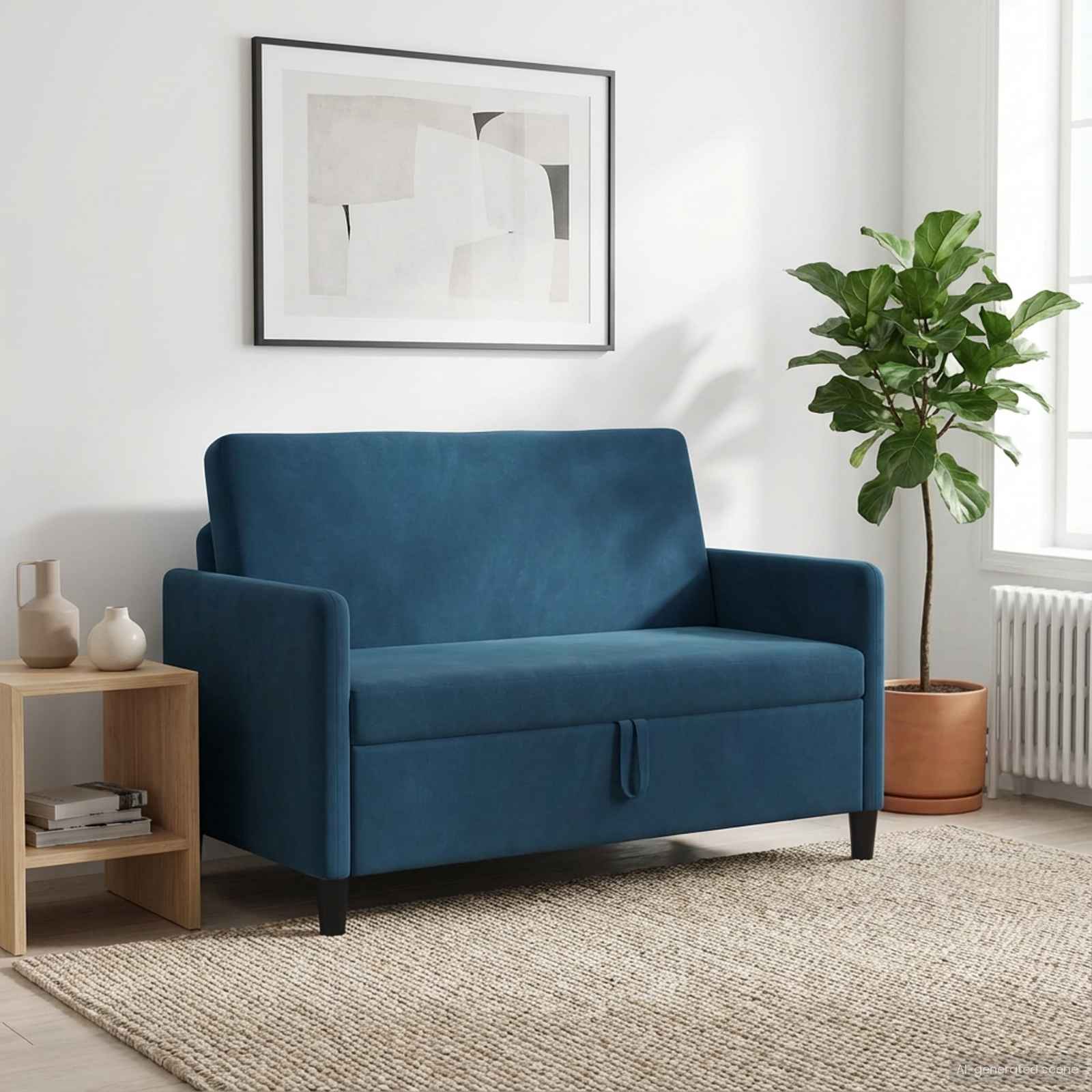 42036914_1.jpg vidaXL Sofa s úložným priestorom Modrá 122 x 78 x 87 cm Polyester – Obrázok 1