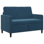 vidaXL Sofa s úložným priestorom Modrá 122 x 78 x 87 cm Polyester – Obrázok 2