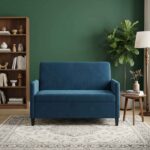 vidaXL Sofa s úložným priestorom Modrá 122 x 78 x 87 cm Polyester – Obrázok 3