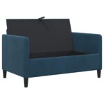 vidaXL Sofa s úložným priestorom Modrá 122 x 78 x 87 cm Polyester – Obrázok 4
