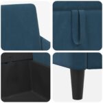 vidaXL Sofa s úložným priestorom Modrá 122 x 78 x 87 cm Polyester – Obrázok 8