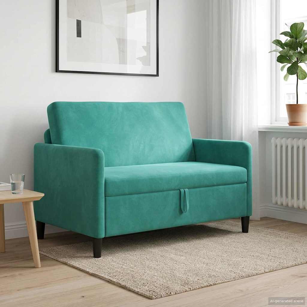 42036915_1.jpg vidaXL Sofa s úložným priestorom Tyrkysová 122 x 78 x 87 cm Polyester – Obrázok 1