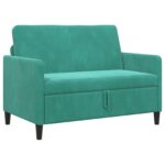 vidaXL Sofa s úložným priestorom Tyrkysová 122 x 78 x 87 cm Polyester – Obrázok 2