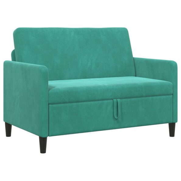 vidaXL Sofa s úložným priestorom Tyrkysová 122 x 78 x 87 cm Polyester – Obrázok 2