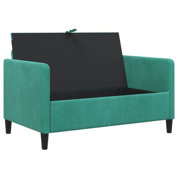vidaXL Sofa s úložným priestorom Tyrkysová 122 x 78 x 87 cm Polyester – Obrázok 4