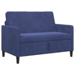 vidaXL Sofa s úložným priestorom Policajná modrá 122 x 78 x 87 cm – Obrázok 2