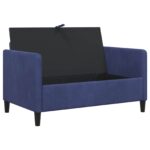 vidaXL Sofa s úložným priestorom Policajná modrá 122 x 78 x 87 cm – Obrázok 4