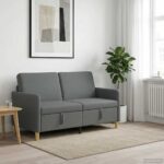 vidaXL Sofa s úložným priestorom Tmavosivá 152 x 78 x 87 cm Polyester