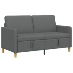 vidaXL Sofa s úložným priestorom Tmavosivá 152 x 78 x 87 cm Polyester – Obrázok 2
