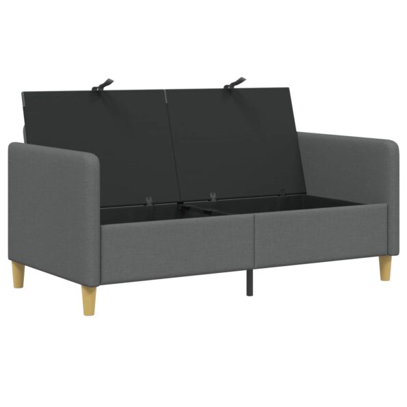 vidaXL Sofa s úložným priestorom Tmavosivá 152 x 78 x 87 cm Polyester – Obrázok 4