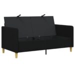 vidaXL Sofa s úložným priestorom Čierna 152 x 78 x 87 cm Polyester – Obrázok 4