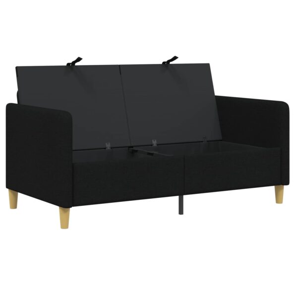 vidaXL Sofa s úložným priestorom Čierna 152 x 78 x 87 cm Polyester – Obrázok 4