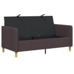 vidaXL Sofa s úložným priestorom Tmavohnedá 152 x 78 x 87 cm Polyester – Obrázok 4