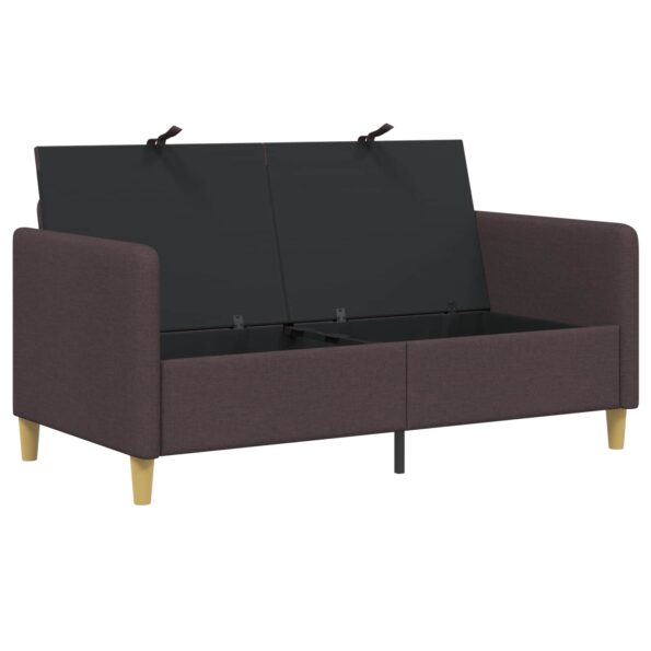 vidaXL Sofa s úložným priestorom Tmavohnedá 152 x 78 x 87 cm Polyester – Obrázok 4