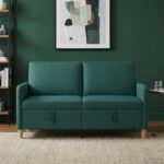 vidaXL Sofa s úložným priestorom Tmavozelená 152 x 78 x 87 cm