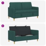 vidaXL Sofa s úložným priestorom Tmavozelená 152 x 78 x 87 cm – Obrázok 6