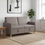 vidaXL Sofa s úložným priestorom Sivohnedá 152 x 78 x 87 cm Polyester