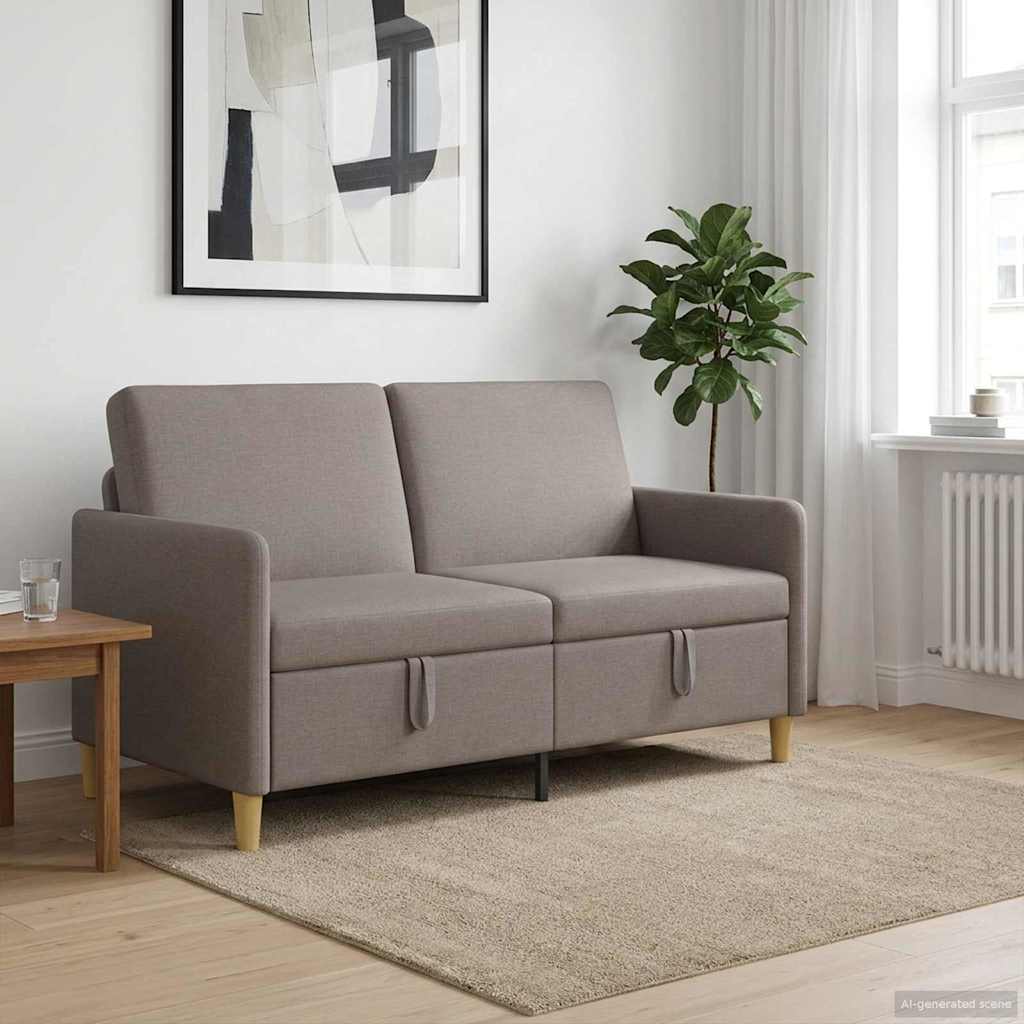 42036925_1.jpg vidaXL Sofa s úložným priestorom Sivohnedá 152 x 78 x 87 cm Polyester – Obrázok 1