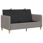 vidaXL Sofa s úložným priestorom Sivohnedá 152 x 78 x 87 cm Polyester – Obrázok 4