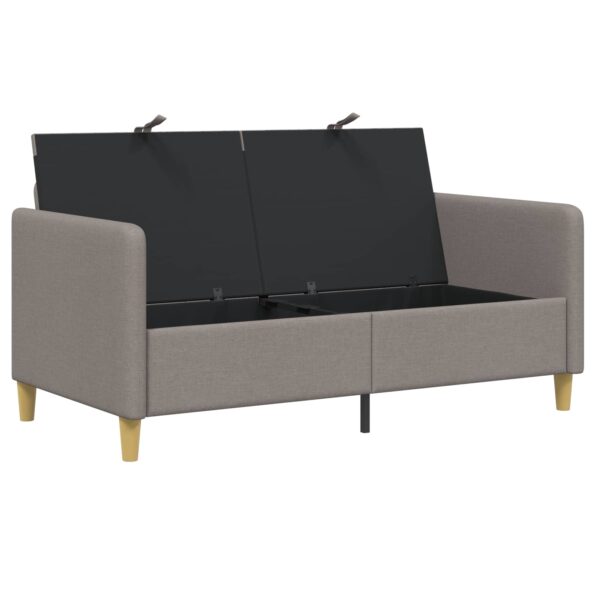 vidaXL Sofa s úložným priestorom Sivohnedá 152 x 78 x 87 cm Polyester – Obrázok 4