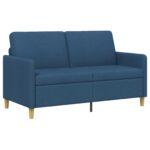 vidaXL Sofa s úložným priestorom Modrá 152 x 78 x 87 cm Polyester – Obrázok 2