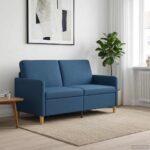 vidaXL Sofa s úložným priestorom Modrá 152 x 78 x 87 cm Polyester – Obrázok 3