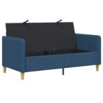 vidaXL Sofa s úložným priestorom Modrá 152 x 78 x 87 cm Polyester – Obrázok 4