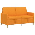 vidaXL Sofa s úložným priestorom Tmavá žltá 152 x 78 x 87 cm Polyester – Obrázok 2
