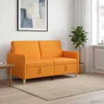 vidaXL Sofa s úložným priestorom Tmavá žltá 152 x 78 x 87 cm Polyester – Obrázok 3