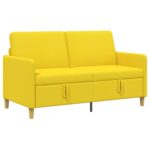 vidaXL Sofa s úložným priestorom Svetložltá 152 x 78 x 87 cm Polyester – Obrázok 2