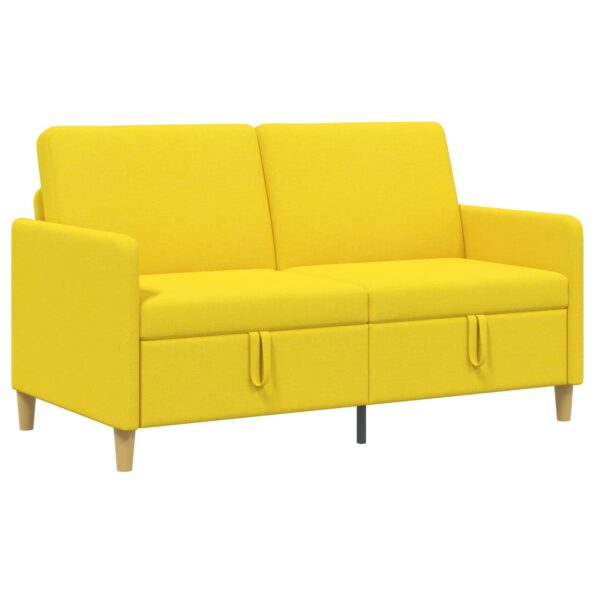 vidaXL Sofa s úložným priestorom Svetložltá 152 x 78 x 87 cm Polyester – Obrázok 2