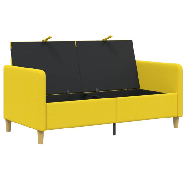 vidaXL Sofa s úložným priestorom Svetložltá 152 x 78 x 87 cm Polyester – Obrázok 4