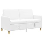 vidaXL Sofa s úložným priestorom Biela 152 x 78 x 87 cm Polyester – Obrázok 2