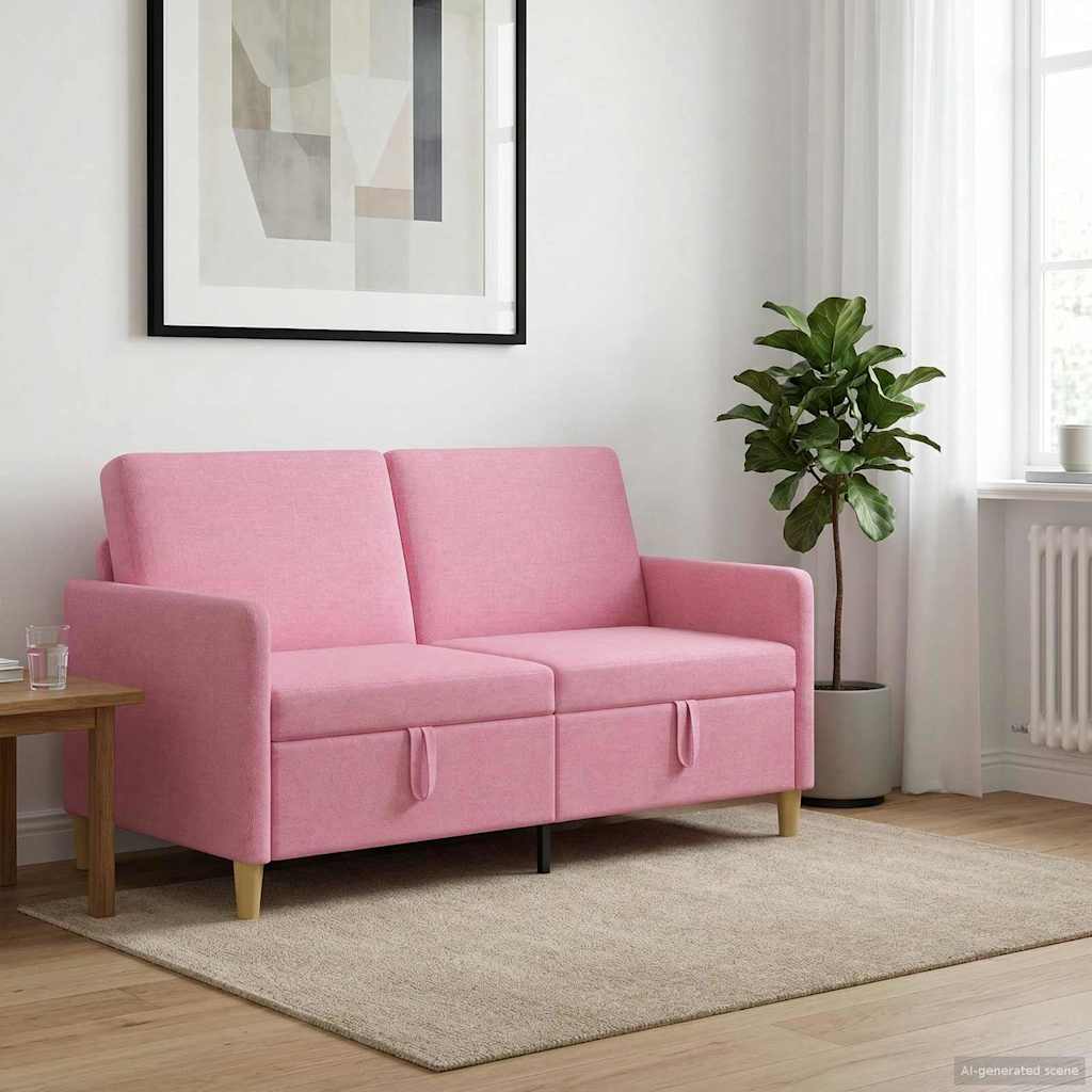 42036931_1.jpg vidaXL Sofa s úložným priestorom Ružová 152 x 78 x 87 cm Polyester – Obrázok 1