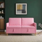 vidaXL Sofa s úložným priestorom Ružová 152 x 78 x 87 cm Polyester – Obrázok 3