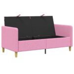 vidaXL Sofa s úložným priestorom Ružová 152 x 78 x 87 cm Polyester – Obrázok 4