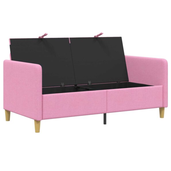 vidaXL Sofa s úložným priestorom Ružová 152 x 78 x 87 cm Polyester – Obrázok 4