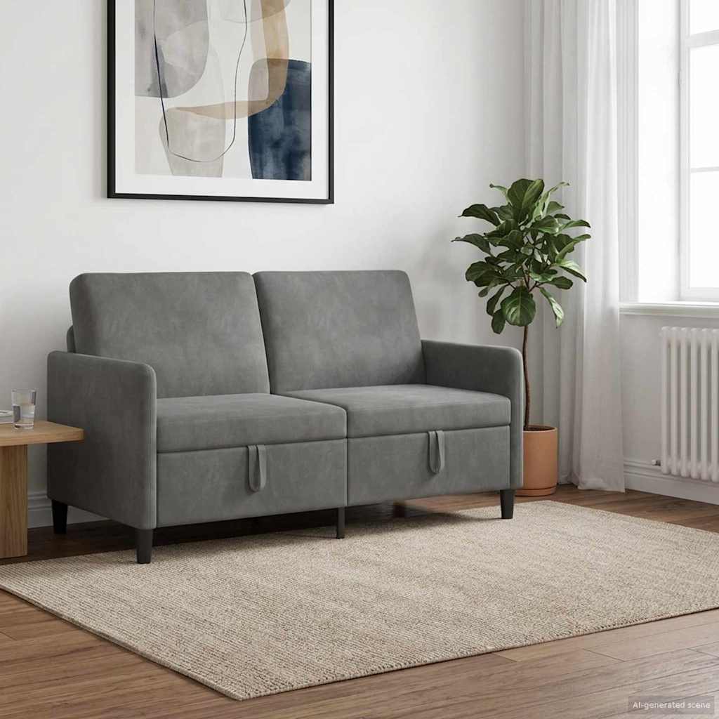 42036934_1.jpg vidaXL Sofa s úložným priestorom Tmavosivá 152 x 78 x 87 cm Polyester – Obrázok 1
