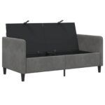 vidaXL Sofa s úložným priestorom Tmavosivá 152 x 78 x 87 cm Polyester – Obrázok 4