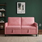 vidaXL Sofa s úložným priestorom Ružová 152 x 78 x 87 cm Polyester