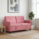 vidaXL Sofa s úložným priestorom Ružová 152 x 78 x 87 cm Polyester – Obrázok 3