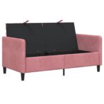 vidaXL Sofa s úložným priestorom Ružová 152 x 78 x 87 cm Polyester – Obrázok 4